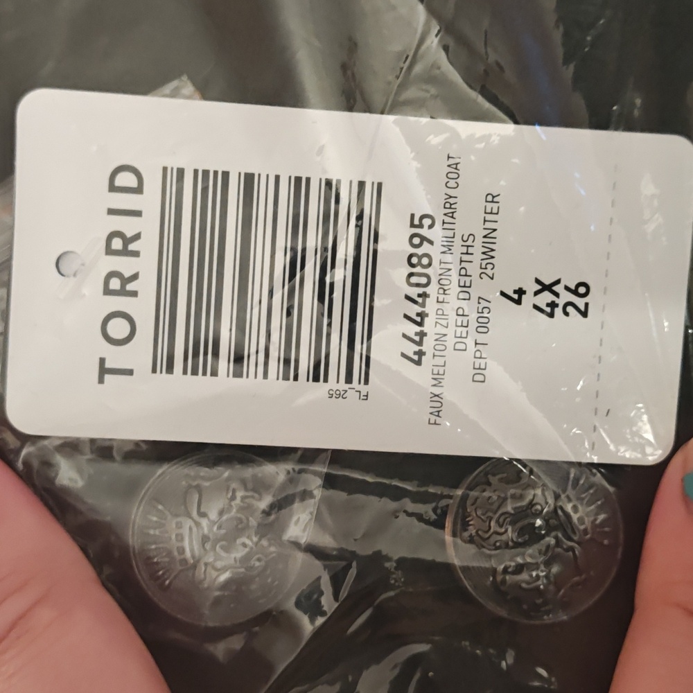 Torrid Olive Green Military Coat - Picture 3 of 3